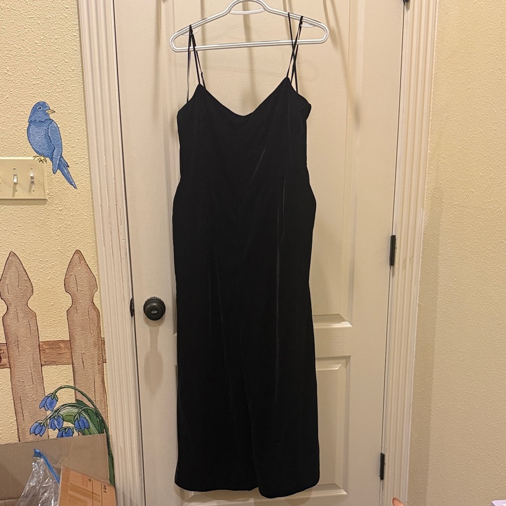 J. Crew Black Velvet Romper